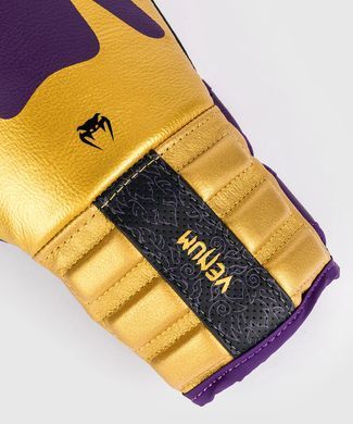 Боксёрские перчатки Venum Reverso Boxing Gloves - Dark Purple/Gold, 12 oz