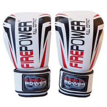 Боксерські рукавички Firepower FPBG12 Білі 10oz