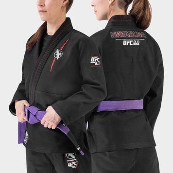 Жіноче кімоно для бразильського джиу-джитсу Hayabusa UFC BJJ (Штани RipStop) Чорне F2L