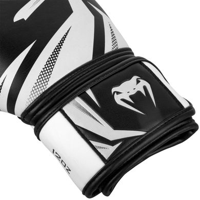 Боксерские перчатки Venum Challenger 3.0 Черные с белым, 12oz, 12oz