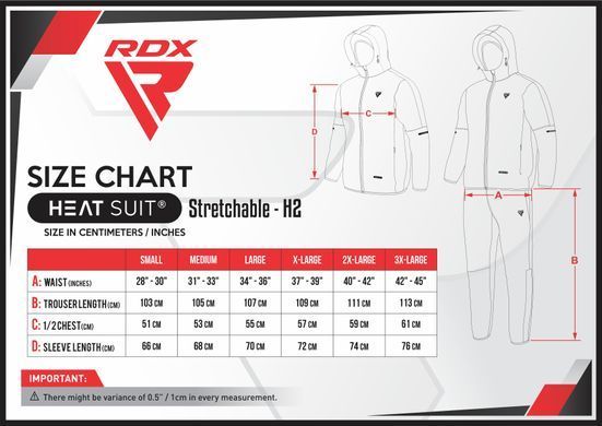 Костюм-сауна RDX H2 Weight Loss Sauna Suit Grey, M