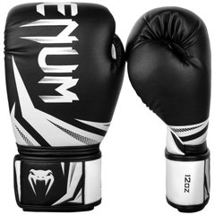 Боксерские перчатки Venum Challenger 3.0 Черные с белым, 14oz, 14oz