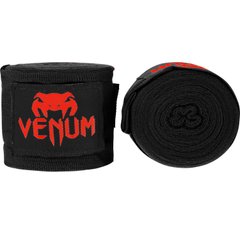 Бинты VENUM Original Kontact Черные с красным, 4м, 4м
