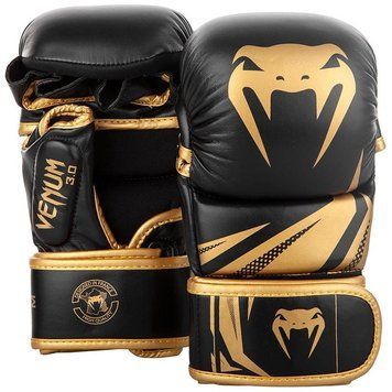 Рукавички VENUM ММА Sparring Challenger 3.0 Чорні з золотим L-XL
