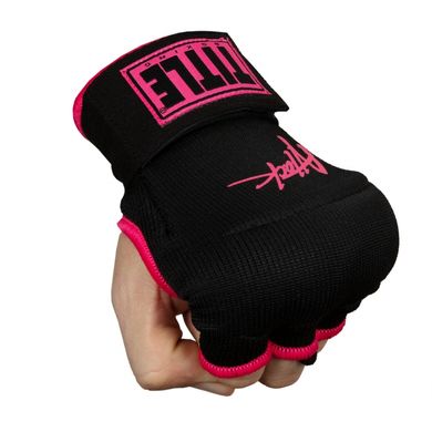Бинты-перчатки TITLE Boxing ATTACK Nitro Speed Wraps Черные с розовым, S, S