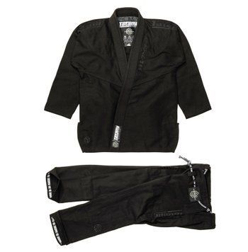 Кимоно для бразильского джиу-джитсу Tatami Estilo Black Label Черное с черным A0