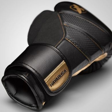Боксерские перчатки Hayabusa T3 Boxing Gloves Black Gold, 10 oz
