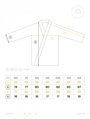 Кімоно MANTO Base BJJ GI White V2, Білий, A0