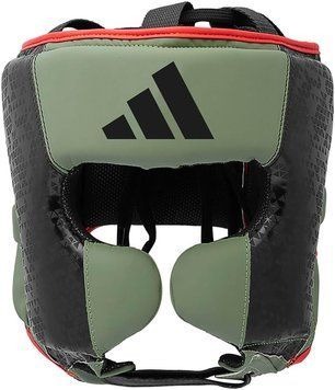 Боксерський шолом Adidas Combat 50 | чорно/зелений | ADIC50HG