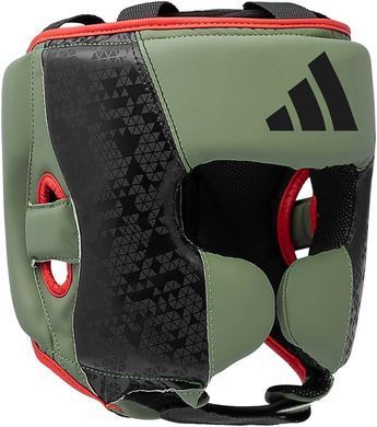 Боксерський шолом Adidas Combat 50 | чорно/зелений | ADIC50HG