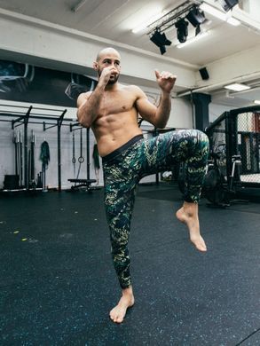 Компресійні штани Manto Grappling Tights Distort, Зелений, M