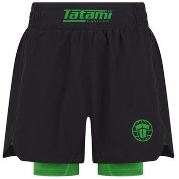 Дитячі шорти Tatami Ranked Hibride Чорні з зеленим YS