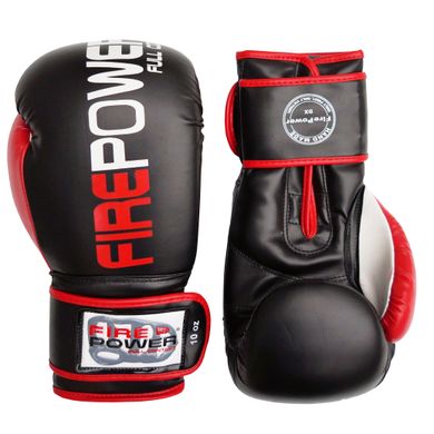 Боксерские перчатки Firepower FPBGA9 Чорные с черным, 10oz, 10oz