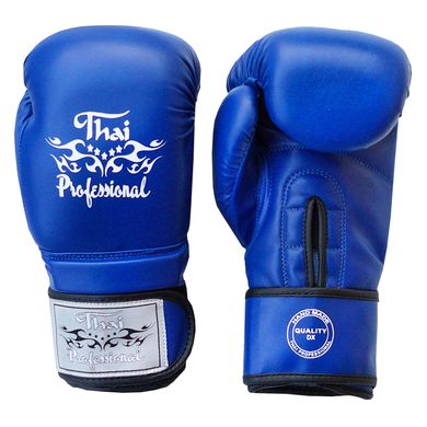 Боксерские перчатки Thai Professional BG3 Синие, 10oz, 10oz