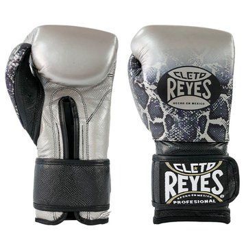 Боксерские перчатки Cleto Reyes Leather Contact Closure Gloves Steel Snake, 12 oz