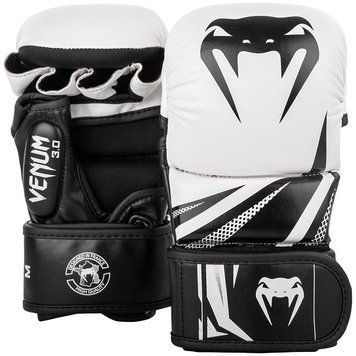 Рукавички VENUM ММА Sparring Challenger 3.0 Білі з чорним L-XL