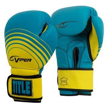 Боксерские перчатки Title Boxing Viper Select Training Gloves 2.0 Blue Lime, 14 oz
