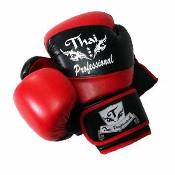 Боксерські рукавички Thai Professional BG7 Червоні з чорним 12oz