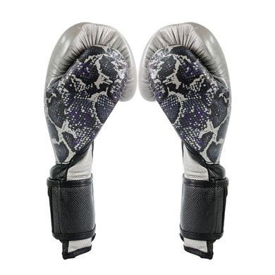 Боксерские перчатки Cleto Reyes Leather Contact Closure Gloves Steel Snake, 12 oz