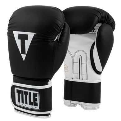 Боксерские перчатки TITLE Boxing PRO STYLE Leather Training 3.0 Черные, 12oz, 12oz