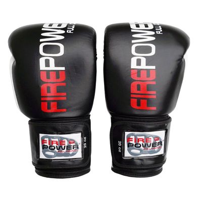 Боксерские перчатки Firepower FPBG2 Черные, 14oz, 14oz