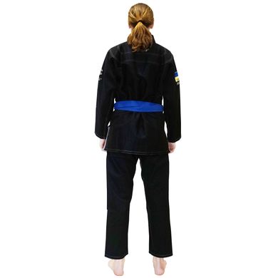 Женское кимоно для бразильского джиу-джитсу Firepower Ukraine Черное, F1, F1