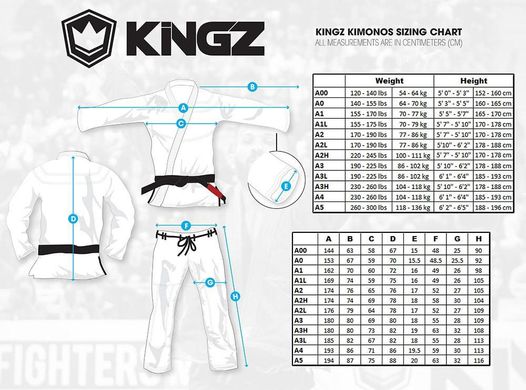 Кимоно для бразильского джиу-джитсу Kingz Classic 2.0 Синее, A2, A2
