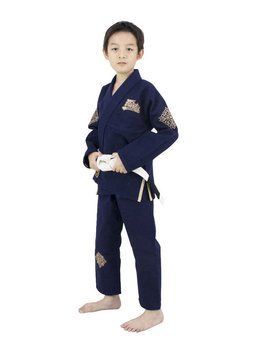 Детское кимоно Fairtex BJJ2 Kids Gi Matchanu Navy Blue, Темно-синий, M1