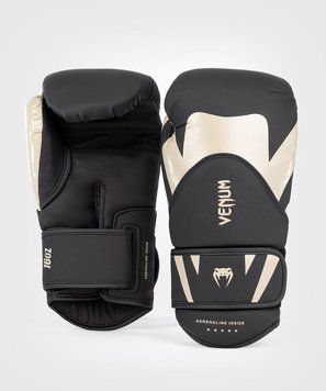 Боксерські рукавиці Venum Challenger 4.0 Boxing Gloves Black Beige, 10 oz