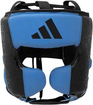 Боксерський шолом Adidas Combat 50 | чорно/синій | ADIC50HG