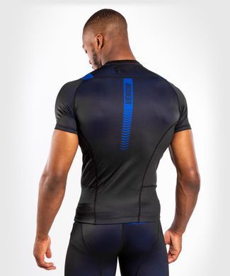 Рашгард з коротким рукавом Venum Nogi 3.0 Short Sleeves Rashguard Black Blue, Чорний-Синій, S