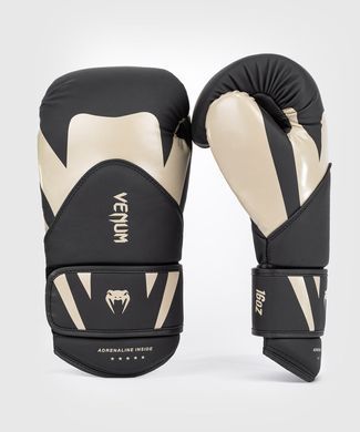 Боксерские перчатки Venum Challenger 4.0 Boxing Gloves Black Beige, 10 oz
