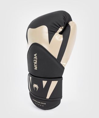 Боксерские перчатки Venum Challenger 4.0 Boxing Gloves Black Beige, 10 oz