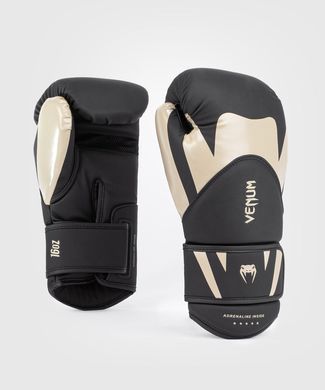 Боксерские перчатки Venum Challenger 4.0 Boxing Gloves Black Beige, 10 oz