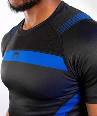 Рашгард з коротким рукавом Venum Nogi 3.0 Short Sleeves Rashguard Black Blue, Чорний-Синій, S