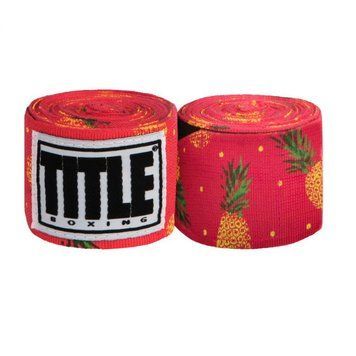 Бинты боксерские эластичные TITLE Boxing Print Mexican Stile Pineapple 4,5м