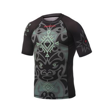 Рашгард Peresvit Maori Rashguard Short Sleeve Black Military Green, XL
