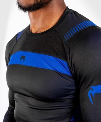 Рашгард Venum Nogi 3.0 Long Sleeves Rashguard Black Blue, Чорний-Синій, XS