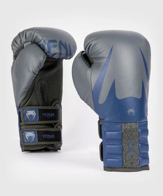 Боксерські рукавиці Venum Reverso Boxing Gloves - Storm Grey/Royal Blue, 10 oz