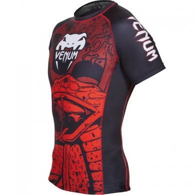 Рашгард Venum Crimson Viper Rashguard Short Sleeves Black Red, Чорний-Червоний, S