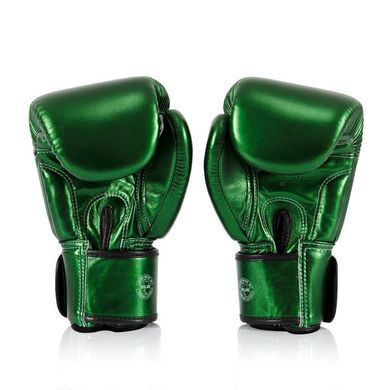 Боксерские перчатки Fairtex BGV22 Metallic Green, 10 oz