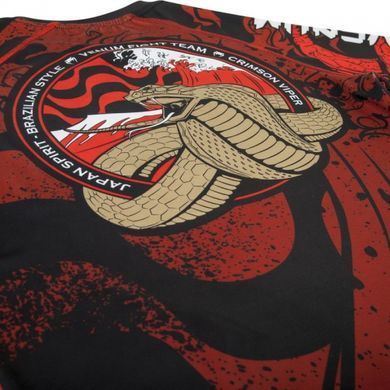 Рашгард Venum Crimson Viper Rashguard Short Sleeves Black Red, Чорний-Червоний, S