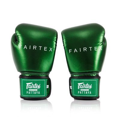 Боксерские перчатки Fairtex BGV22 Metallic Green, 10 oz