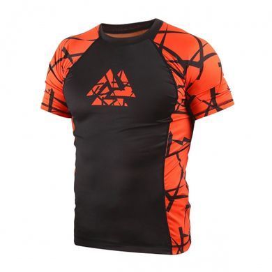 Дитячий рашгард Peresvit Rival Kids Rashguard Short Sleeve Orange, Чорний-Помаранчевий, YXS