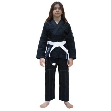 Детское кимоно для бразильского джиу-джитсу Firepower Standart 3.0 Черное, M00, M00