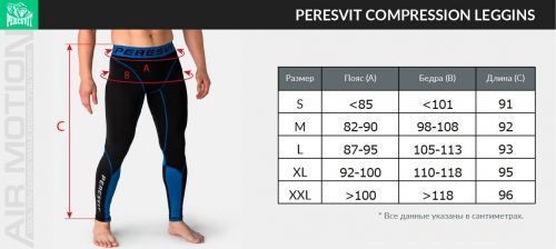 Компрессионные штаны Peresvit Air Motion Leggins Graphite Grey Black, Cерый, S