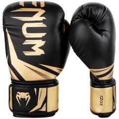 Боксерские перчатки Venum Challenger 3.0 Черные с золотом, 10oz, 10oz
