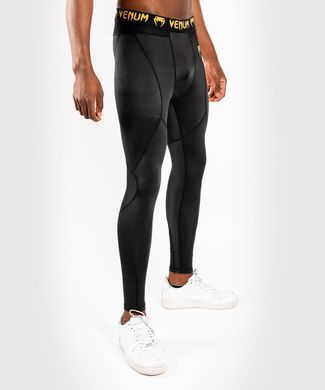 Компресійіні штани Venum G-Fit Compression Tights Black Gold, Чорний, M