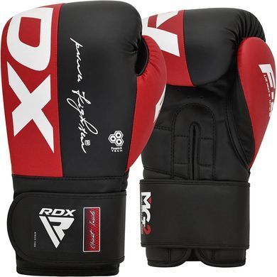 Боксерские перчатки RDX F4 Boxing Gloves Hook & Loop Red Black, 16 oz