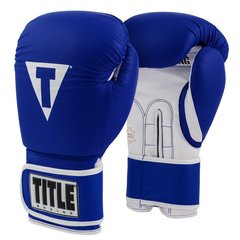 Боксерские перчатки TITLE Boxing PRO STYLE Leather Training 3.0 Синие, 12oz, 12oz